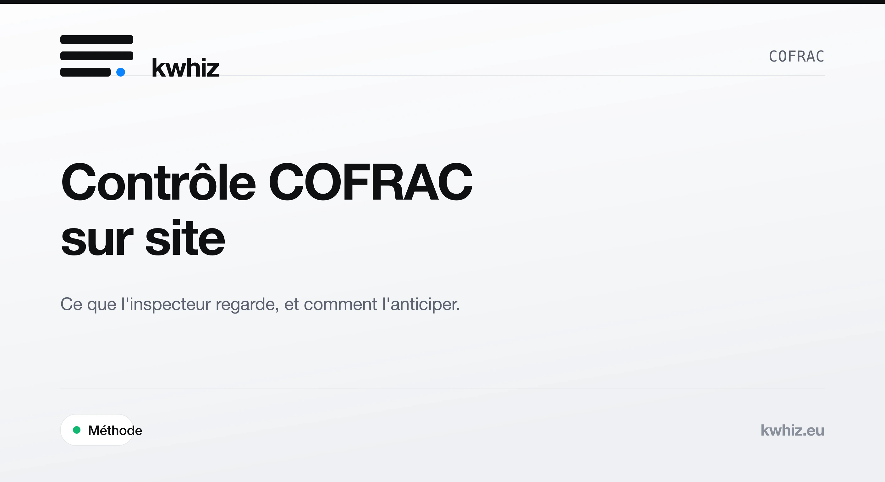 Couverture Kwhiz : préparer un contrôle COFRAC sur site pour un dossier CEE.
