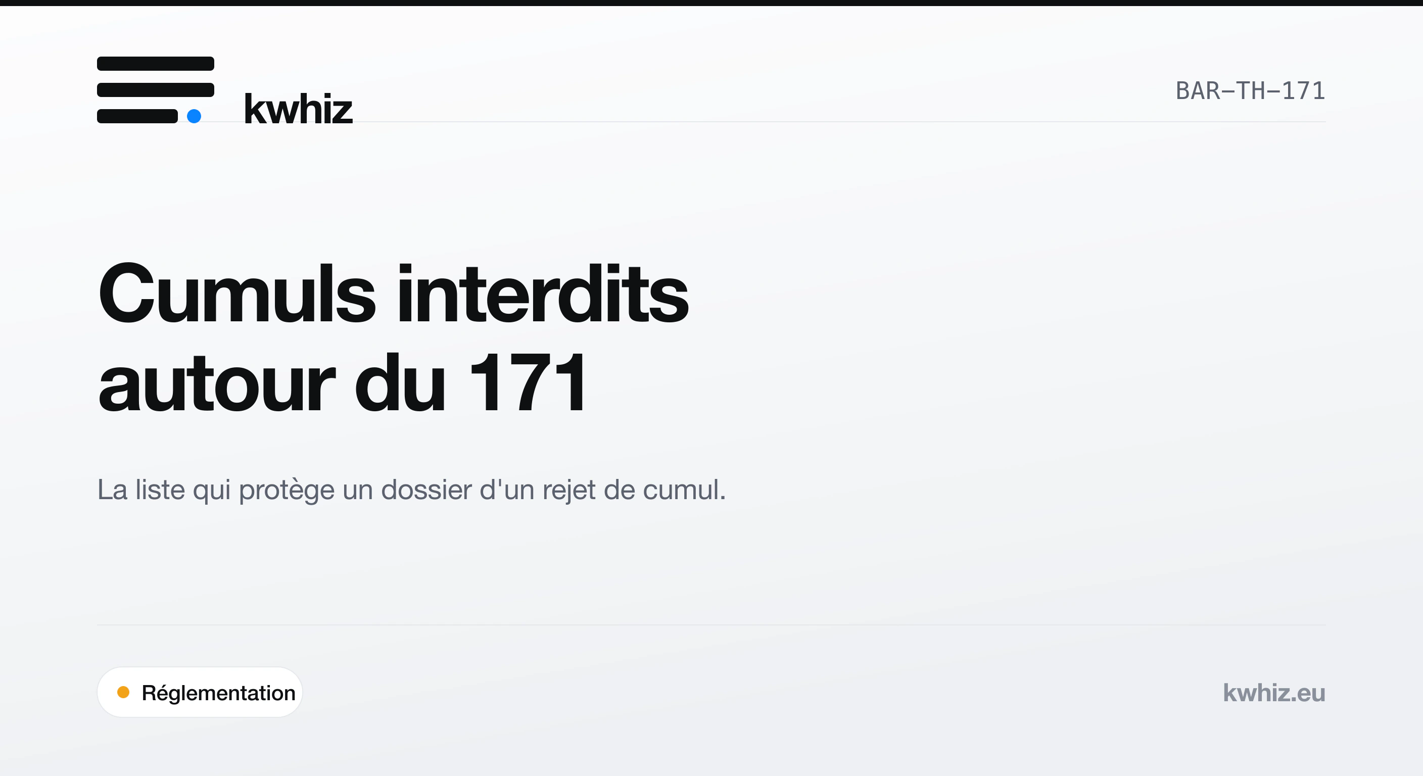 Couverture Kwhiz : les cumuls de fiches interdits autour de l'opération BAR-TH-171 pompe à chaleur.