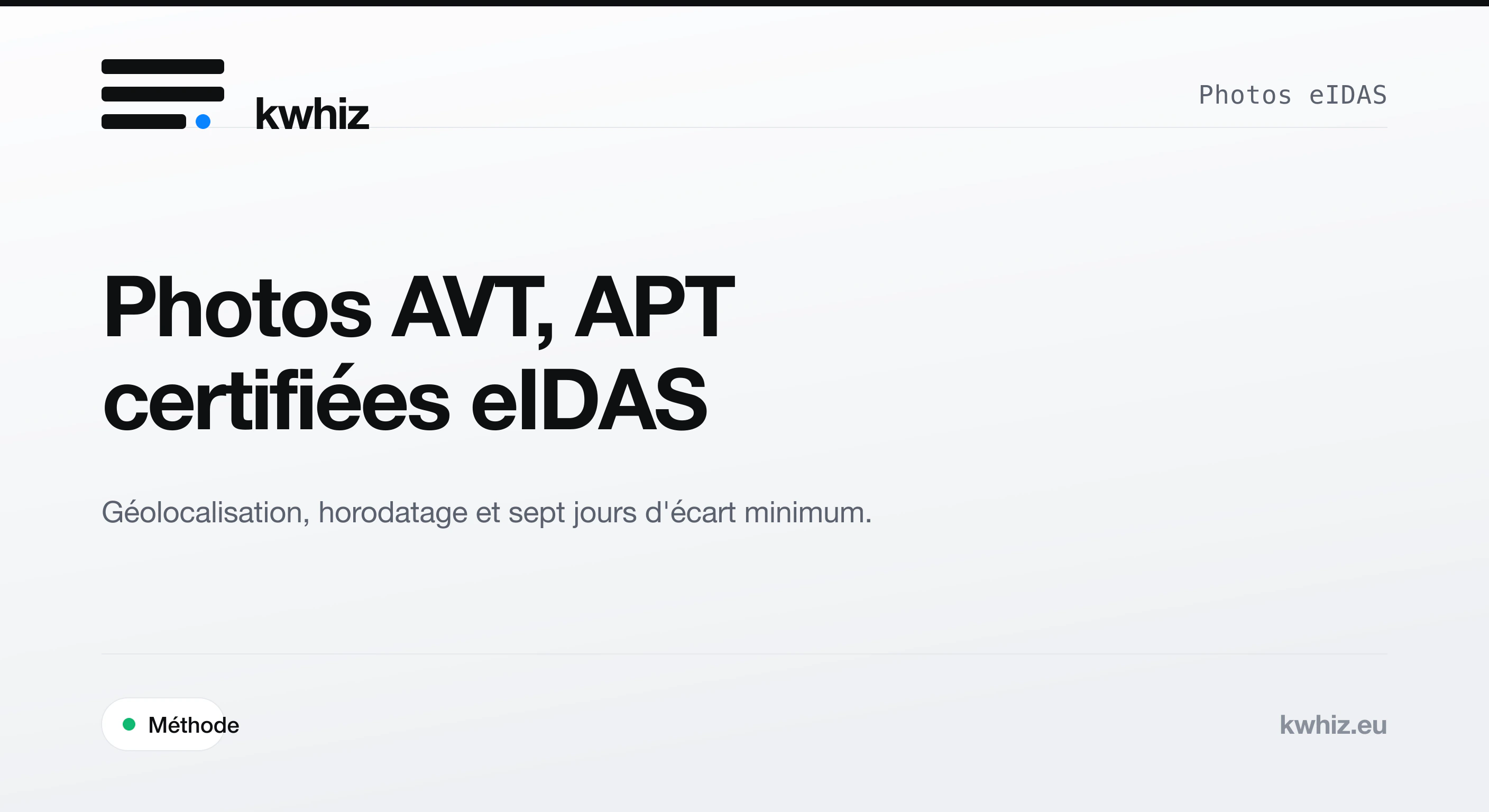 Couverture Kwhiz : les photos avant et après travaux certifiées eIDAS, géolocalisées et horodatées, d'un dossier CEE.